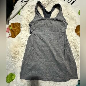 Lululemon grey tank top.